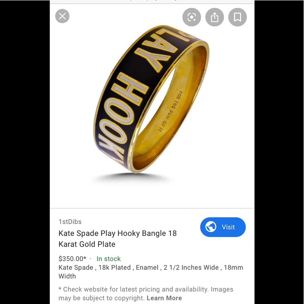 Kate spade Play‎ Hooky large bangle. NWOT - Picture 1 of 1